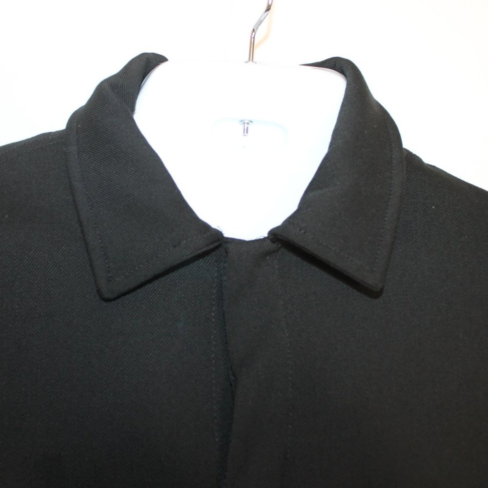 REPRESENT MEN'S BLACK SNAP FRONT JACKET SIZE MEDIUM COLLARED POCKETS LONG SLEEVE - Picture 3 of 13